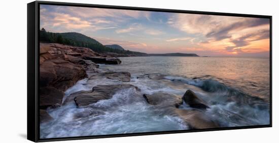 Morning Surf at Coast, Acadia National Park, Maine, USA-null-Framed Stretched Canvas