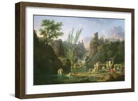 Morning, the Bathers, 1772-Claude Joseph Vernet-Framed Giclee Print