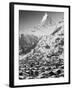 Morning Town View with Matterhorn, Zermatt, Valais, Wallis, Switzerland-Walter Bibikow-Framed Premium Photographic Print