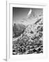 Morning Town View with Matterhorn, Zermatt, Valais, Wallis, Switzerland-Walter Bibikow-Framed Photographic Print