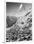 Morning Town View with Matterhorn, Zermatt, Valais, Wallis, Switzerland-Walter Bibikow-Framed Photographic Print