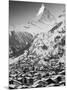 Morning Town View with Matterhorn, Zermatt, Valais, Wallis, Switzerland-Walter Bibikow-Mounted Photographic Print
