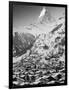 Morning Town View with Matterhorn, Zermatt, Valais, Wallis, Switzerland-Walter Bibikow-Framed Photographic Print