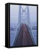 Morning Traffic on Oakland Bay Bridge, San Francisco, California, USA-Walter Bibikow-Framed Stretched Canvas