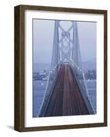 Morning Traffic on Oakland Bay Bridge, San Francisco, California, USA-Walter Bibikow-Framed Photographic Print