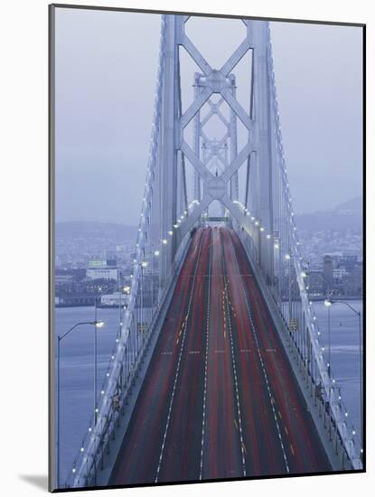 Morning Traffic on Oakland Bay Bridge, San Francisco, California, USA-Walter Bibikow-Mounted Photographic Print