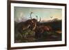 Morning (Two Dead Stags and a Fox), 1853 (Oil on Canvas)-Edwin Landseer-Framed Giclee Print