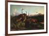 Morning (Two Dead Stags and a Fox), 1853 (Oil on Canvas)-Edwin Landseer-Framed Giclee Print