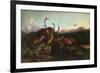 Morning (Two Dead Stags and a Fox), 1853 (Oil on Canvas)-Edwin Landseer-Framed Giclee Print