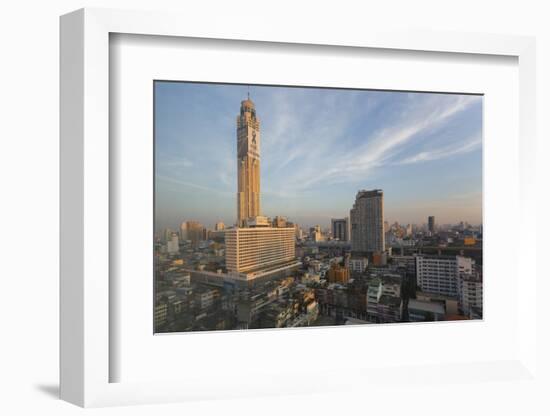 Morning view of Baiyoke Tower and city skyline, Bangkok, Thailand, Southeast Asia, Asia-Frank Fell-Framed Photographic Print