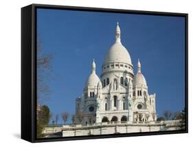 Morning View of Basilique du Sacre Coeur, Montmartre, Paris, France-Walter Bibikow-Framed Stretched Canvas