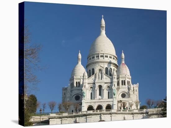 Morning View of Basilique du Sacre Coeur, Montmartre, Paris, France-Walter Bibikow-Stretched Canvas