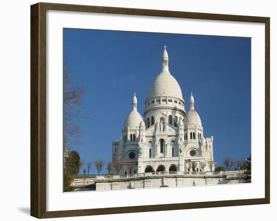 Morning View of Basilique du Sacre Coeur, Montmartre, Paris, France-Walter Bibikow-Framed Photographic Print