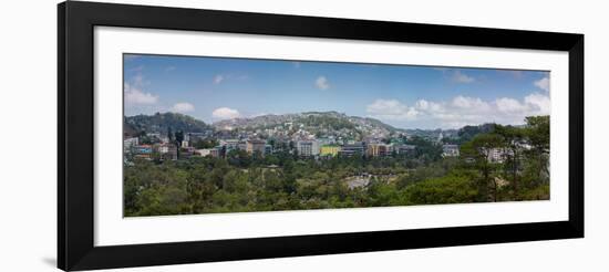 Morning view of hillside houses in the Baguio City, Luzon, Philippines-null-Framed Photographic Print