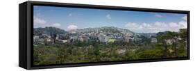 Morning view of hillside houses in the Baguio City, Luzon, Philippines-null-Framed Stretched Canvas