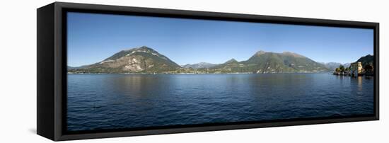 Morning View of Lake Como from Varenna, Lombardy, Italy-null-Framed Stretched Canvas