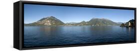 Morning View of Lake Como from Varenna, Lombardy, Italy-null-Framed Stretched Canvas