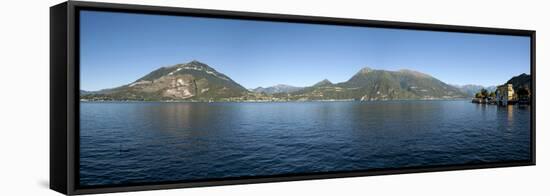 Morning View of Lake Como from Varenna, Lombardy, Italy-null-Framed Stretched Canvas