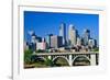 Morning view of Minneapolis, MN skyline-null-Framed Photographic Print