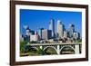 Morning view of Minneapolis, MN skyline-null-Framed Photographic Print