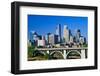 Morning view of Minneapolis, MN skyline-null-Framed Photographic Print