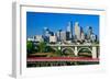 Morning view of Minneapolis, MN skyline-null-Framed Photographic Print