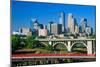 Morning view of Minneapolis, MN skyline-null-Mounted Photographic Print
