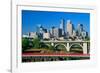 Morning view of Minneapolis, MN skyline-null-Framed Photographic Print