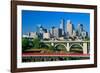 Morning view of Minneapolis, MN skyline-null-Framed Photographic Print