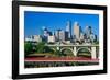 Morning view of Minneapolis, MN skyline-null-Framed Photographic Print