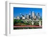 Morning view of Minneapolis, MN skyline-null-Framed Photographic Print