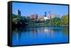 Morning view of Minneapolis skyline from Interstate 94, MN-null-Framed Stretched Canvas