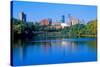 Morning view of Minneapolis skyline from Interstate 94, MN-null-Stretched Canvas