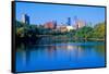 Morning view of Minneapolis skyline from Interstate 94, MN-null-Framed Stretched Canvas