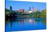 Morning view of Minneapolis skyline from Interstate 94, MN-null-Stretched Canvas