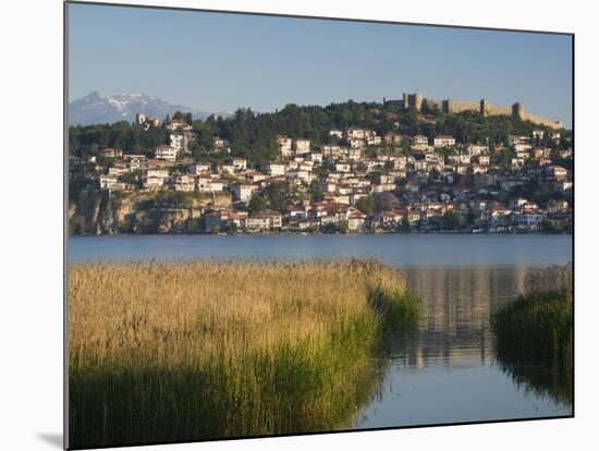 Morning View of Old Town and Car Samoil's Castle, Ohrid, Macedonia-Walter Bibikow-Mounted Photographic Print