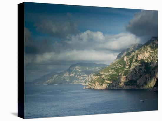 Morning View of the Amalfi Coast, Positano, Campania, Italy-Walter Bibikow-Stretched Canvas