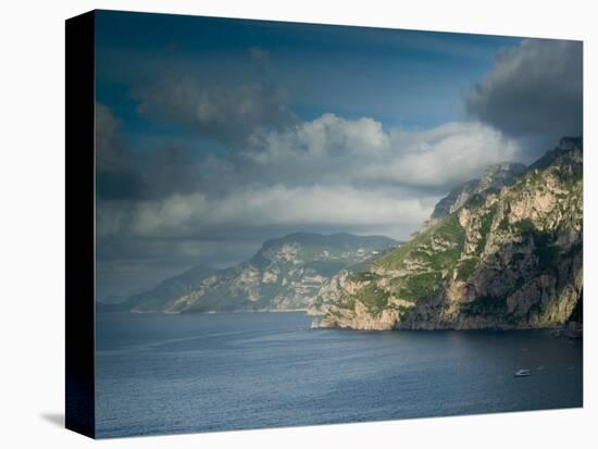 Morning View of the Amalfi Coast, Positano, Campania, Italy-Walter Bibikow-Stretched Canvas