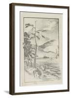 Morning View of the Numazu Station on Tokaido Road-Kobayashi Kiyochika-Framed Giclee Print