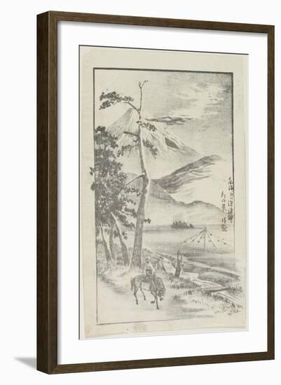 Morning View of the Numazu Station on Tokaido Road-Kobayashi Kiyochika-Framed Giclee Print