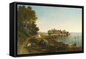 Morning, View on Smith's Island, Norwalk Bay, Connecticut, 1863 (Oil on Canvas)-George Loring Brown-Framed Stretched Canvas