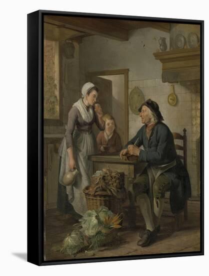 Morning Visit, 1796-Adriaen de Lelie-Framed Stretched Canvas