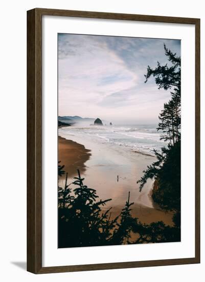 Morning Walk at Cannon Beach, Peaceful Oregon Coast-Vincent James-Framed Photographic Print