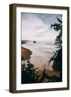 Morning Walk at Cannon Beach, Peaceful Oregon Coast-Vincent James-Framed Premium Photographic Print