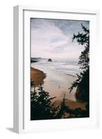 Morning Walk at Cannon Beach, Peaceful Oregon Coast-Vincent James-Framed Premium Photographic Print