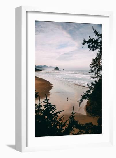 Morning Walk at Cannon Beach, Peaceful Oregon Coast-Vincent James-Framed Premium Photographic Print