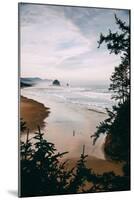 Morning Walk at Cannon Beach, Peaceful Oregon Coast-Vincent James-Mounted Premium Photographic Print
