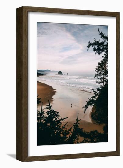 Morning Walk at Cannon Beach, Peaceful Oregon Coast-Vincent James-Framed Photographic Print