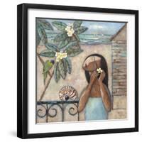 Morning with the Lorikeets-Wendy Wooden-Framed Giclee Print