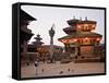 Morning Worship, Durbar Square, Unesco World Heritage Site, Patan, Kathmandu, Nepal-Don Smith-Framed Stretched Canvas